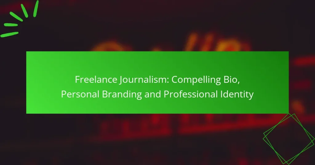 Freelance Journalism: Compelling Bio, Personal Branding and Professional Identity