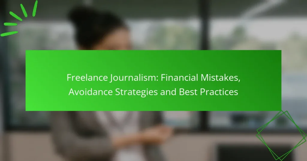 Freelance Journalism: Financial Mistakes, Avoidance Strategies and Best Practices