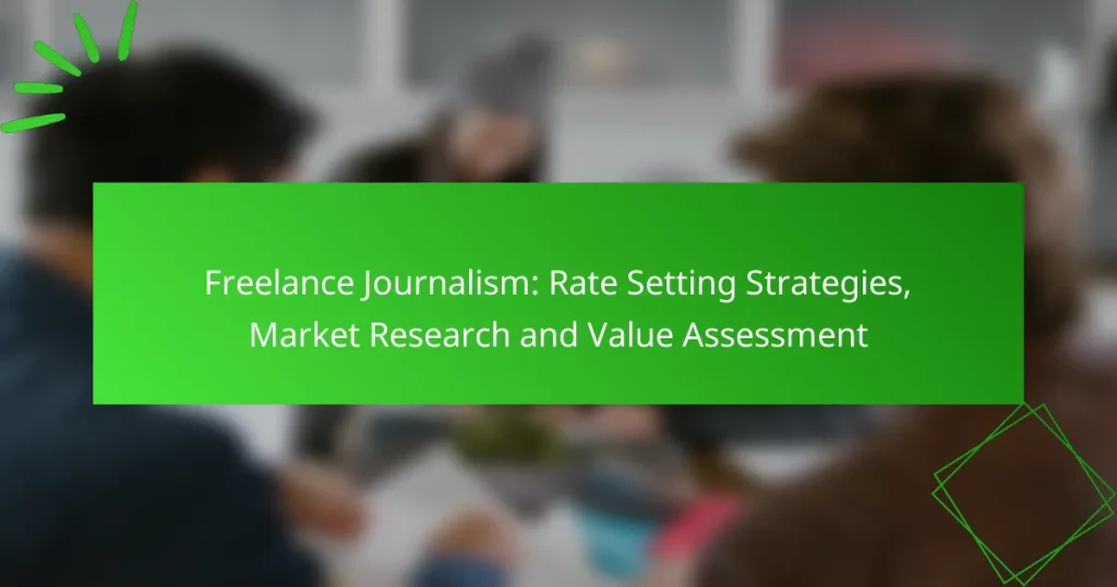 Freelance Journalism: Rate Setting Strategies, Market Research and Value Assessment