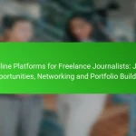 Online Platforms for Freelance Journalists: Job Opportunities, Networking and Portfolio Building
